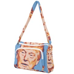 Orange Donald Trump Front Pocket Crossbody Bag by vintagetrump