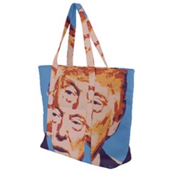 Orange Donald Trump Zip Up Canvas Bag by vintagetrump