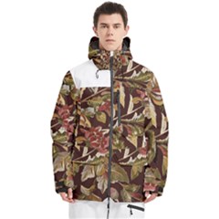 Floral Design 02 Men s Multi Pockets Zip Ski And Snowboard Waterproof Breathable Jacket by myclothy