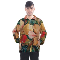  Floral Design 03 Men s Half Zip Pullover by myclothy