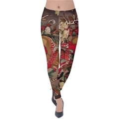 Christmas Art 01 Velvet Leggings by myclothy