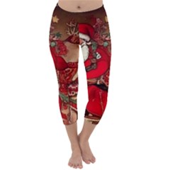 Christmas Art Capri Winter Leggings  by myclothy