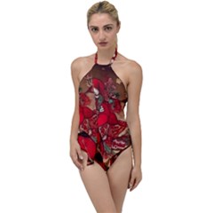 Christmas Art Go With The Flow One Piece Swimsuit by myclothy