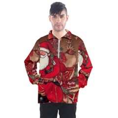 Christmas Art Men s Half Zip Pullover by myclothy