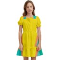 Geometric Design 02 Kids  Puff Sleeved Dress View1