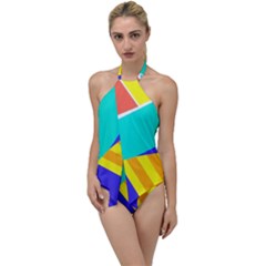 Geometric  Design 04 Go With The Flow One Piece Swimsuit by myclothy