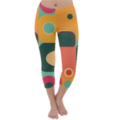 Geometric Design 08 Capri Winter Leggings  by myclothy