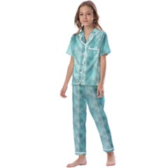 Geometric Design 14 Kids  Satin Short Sleeve Pajamas Set by myclothy