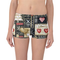 Christmas Reindeer Reversible Boyleg Bikini Bottoms by Posterlux