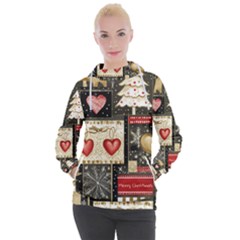 Christmas Reindeer Women s Hooded Pullover by Posterlux