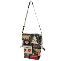 Christmas Reindeer Folding Shoulder Bag by Posterlux