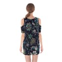 Pattern Flowers Plants Leaves Shoulder Cutout One Piece Dress View2