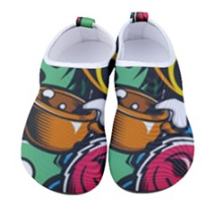 Funky Alien Pattern Abstract Colourful Drawing Men s Sock-style Water Shoes by Posterlux