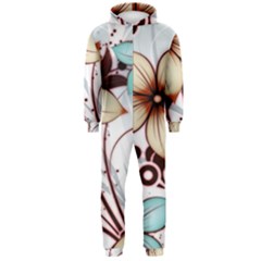 Flowers Flowers Pattern Hooded Jumpsuit (men) by Posterlux