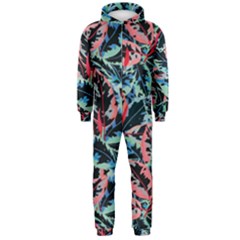 Leaves Pattern Patterns Colorful Hooded Jumpsuit (men) by Posterlux