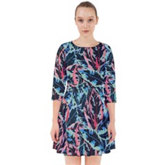 Leaves Pattern Patterns Colorful Smock Dress by Posterlux