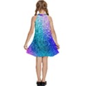 Rainbow Colors Colorful Pattern Kids  Halter Collar Waist Tie Chiffon Dress View4