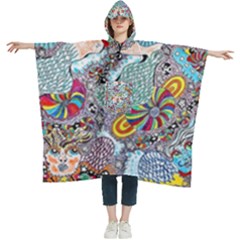 Supersonicangeldream Women s Hooded Rain Ponchos by chellerayartisans