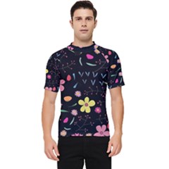 Foliage Pattern Beautiful Aesthetic Secret Garden Men s Short Sleeve Rash Guard by Paksenen