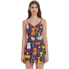 Pet Animal 01 Body Wrap Sleeveless V-neck Mini Dress by myclothy