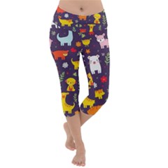 Pet Animal 01 Lightweight Velour Capri Yoga Leggings by myclothy