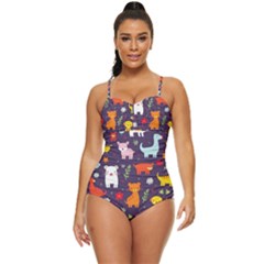 Pet Animal 01 Retro Full Coverage Swimsuit by myclothy