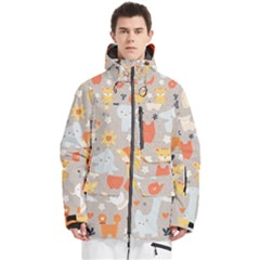 Pet Animal 02 Men s Multi Pockets Zip Ski And Snowboard Waterproof Breathable Jacket by myclothy