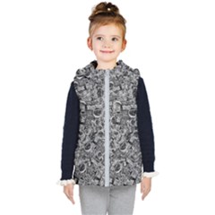 Be True Be Yourself Typographic Print Pattern Kids  Hooded Puffer Vest by dflcprintsclothing