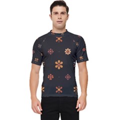 Minimalist Pattern With Simple Lines,flower And Shapes, Creating A Clean And Modern Men s Short Sleeve Rash Guard by myclothy