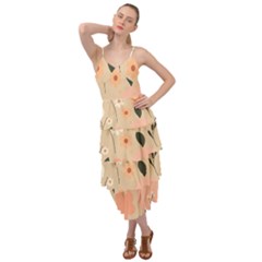 Minimalist Pattern With Simple Lines,flower And Shapes, Creating A Clean And Modern Layered Bottom Dress by myclothy