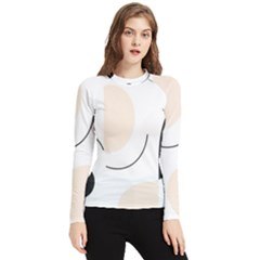 A Minimalist Pattern With Simple Lines And Shapes, Creating A Clean And Modern Aesthetic 05 Women s Long Sleeve Rash Guard by myclothy