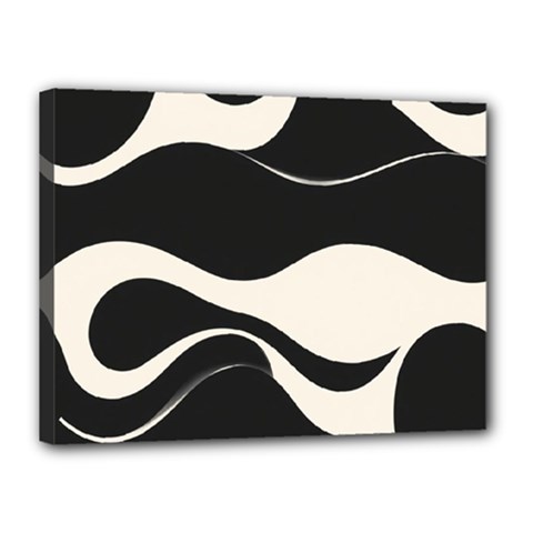 A Minimalist Pattern With Simple Lines And Shapes, Creating A Clean And Modern Aesthetic 06 Canvas 16  X 12  (stretched) by myclothy