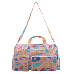 Ice Cream Donut Sweets Candie Sports Gym Duffle Bag With Shoe Compartment by Apenda