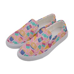 Ice Cream Donut Sweets Candie Women s Canvas Slip Ons by Apenda