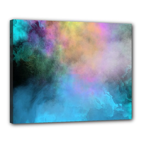 Smokescreen Canvas 20  X 16  (stretched) by pollyparadiseartshop