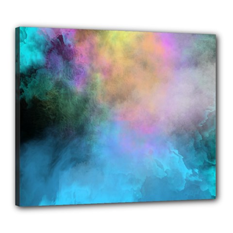 Smokescreen Canvas 24  X 20  (stretched) by pollyparadiseartshop