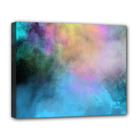 Smokescreen Deluxe Canvas 20  X 16  (stretched) by pollyparadiseartshop