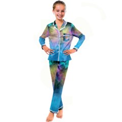 Smokescreen Kids  Satin Long Sleeve Pajamas Set by pollyparadiseartshop