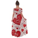 Be My Valentine Off Shoulder Open Front Chiffon Dress View2