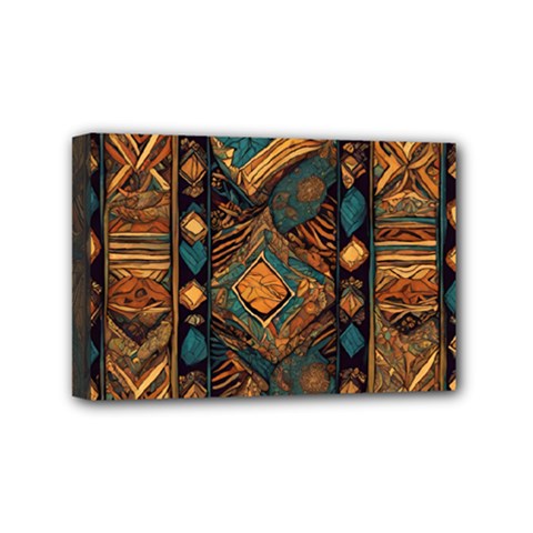 Tribal Chic Mini Canvas 6  X 4  (stretched) by pollyparadiseartshop