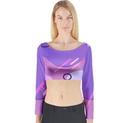 Colorful Labstract Wallpaper Theme Long Sleeve Crop Top by Apen