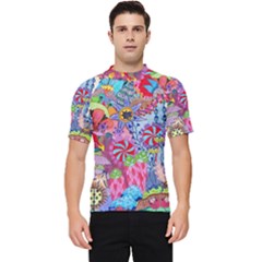 Cabbage Flower Abstract (1) (custom) Men s Short Sleeve Rash Guard by okhismakingart