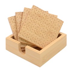 Leaves Pattern Texture Seamless Bamboo Coaster Set by Hannah976