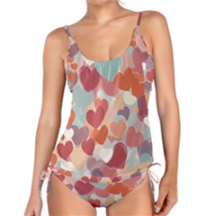 Valentines Day Hearts Romance Love Tankini Set by Posterlux