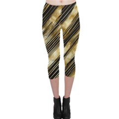 Gold Rush Capri Leggings  by pollyparadiseartshop