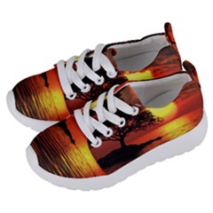 Sunset Nature Sea Dusk Landscape Kids  Lightweight Sports Shoes by Salmanaz77