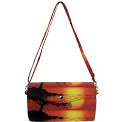 Sunset Nature Sea Dusk Landscape Removable Strap Clutch Bag by Salmanaz77