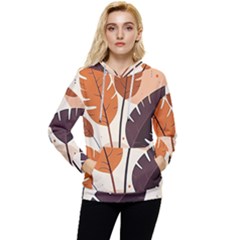 Leaves Boho Monster Nature Women s Lightweight Drawstring Hoodie by Salmanaz77