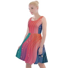 Art Abstract Pattern Knee Length Skater Dress by Salmanaz77