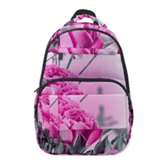 Roses Floral Flowers Nature Pink Romance Romantic Valentines Day Love Carry-on Travel Backpack by Cemarart